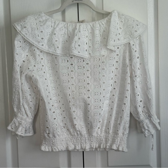 Anthropologie /Porridge Womens Top, White Eyelet Lace, size small - Picture 7 of 9